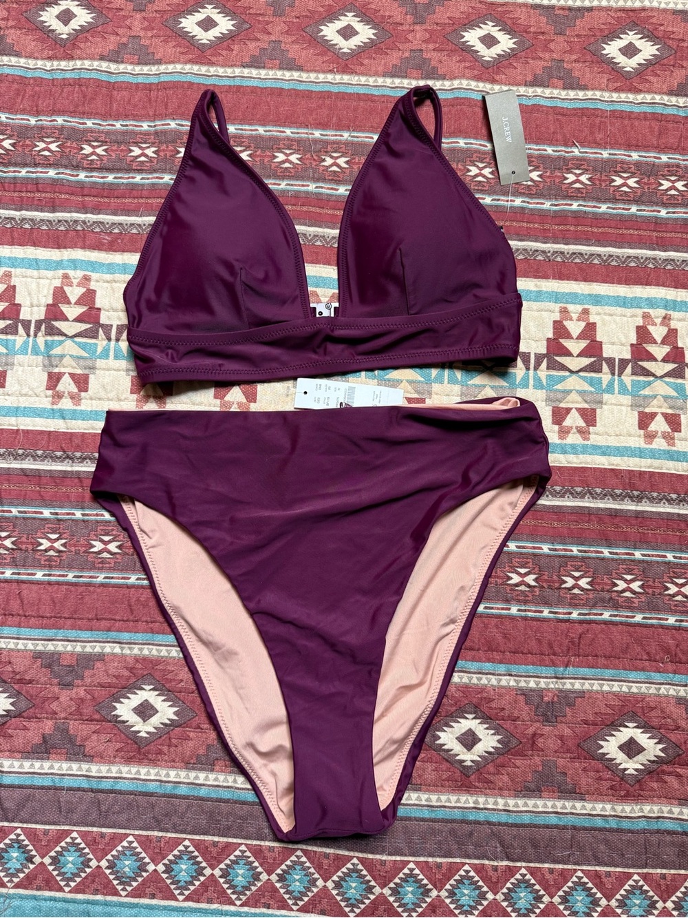 NWT J. Crew Plum Bikini S/M